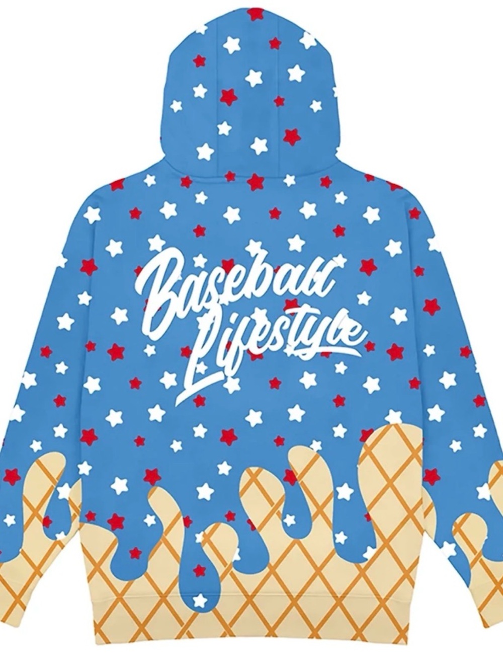 Baseball Lifestyle 101 Youth Ice Cream Hoodie YXL - Picture 3 of 6